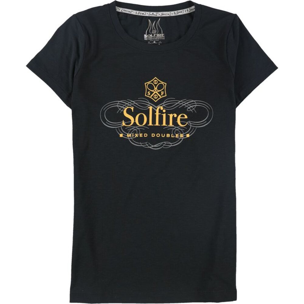 SOLFIRE Womens Mixed Doubles Graphic T-Shirt, NWT